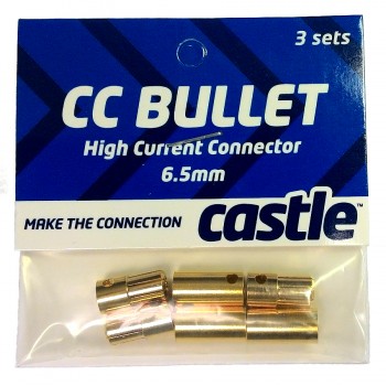 Castle 6.5mm Bullet Connectors - 3 pack